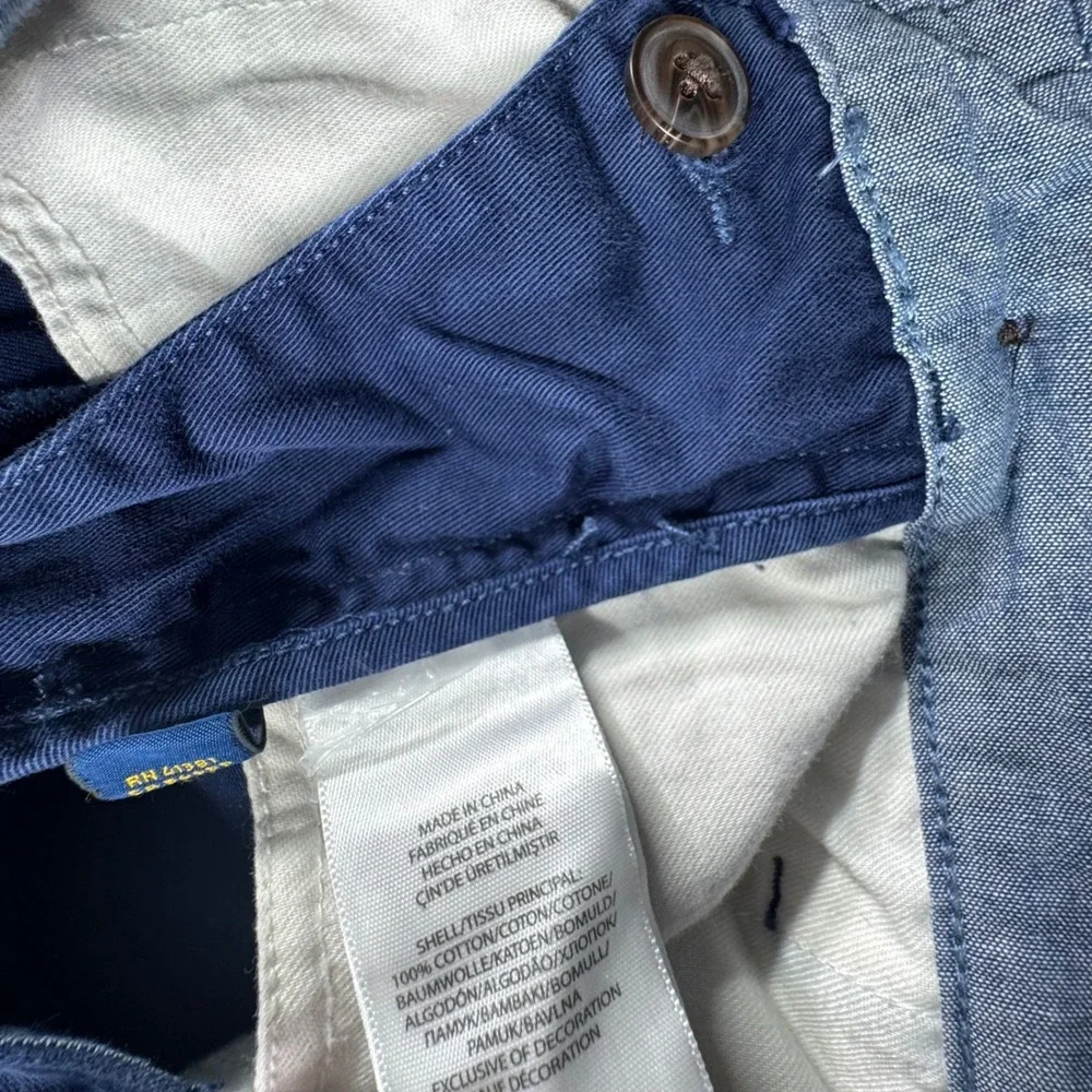 Polo Ralph Lauren Relaxed Chino Shorts Mens 35 Blue White Pony Cotton (Fit 36x9)